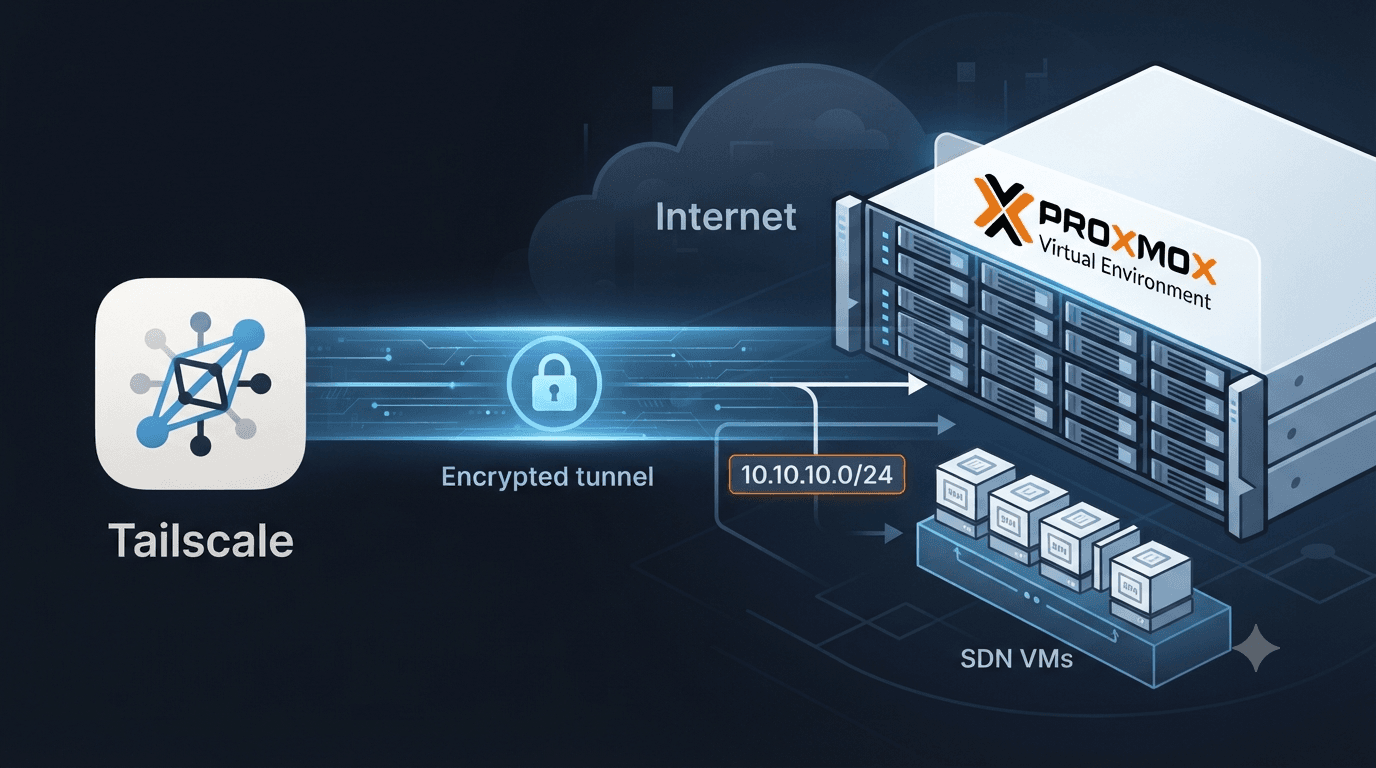 Seamlessly Access Proxmox SDN Virtual Machines Remotely Using Tailscale Subnet Routing